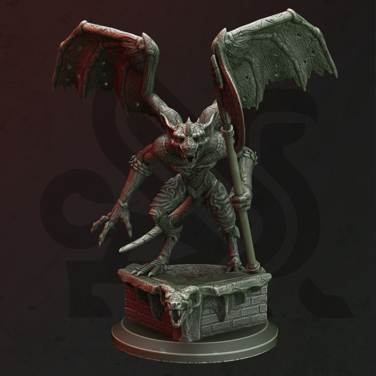 The Belfrian Gargoyle - Artyr Devil Gnome Figure with base print 3d 12k miniature Gift Idea mini | Dungeons & Dragons | Tabletop | DM Stash