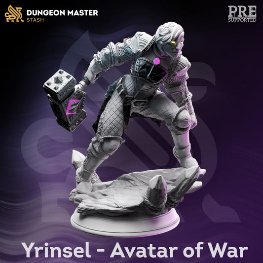 Goliath War Paladin - Yrinsel Hammer Warrior Figure with base print 3d 12k miniature Gift Idea mini | Dungeons & Dragons | Tabletop DM Stash