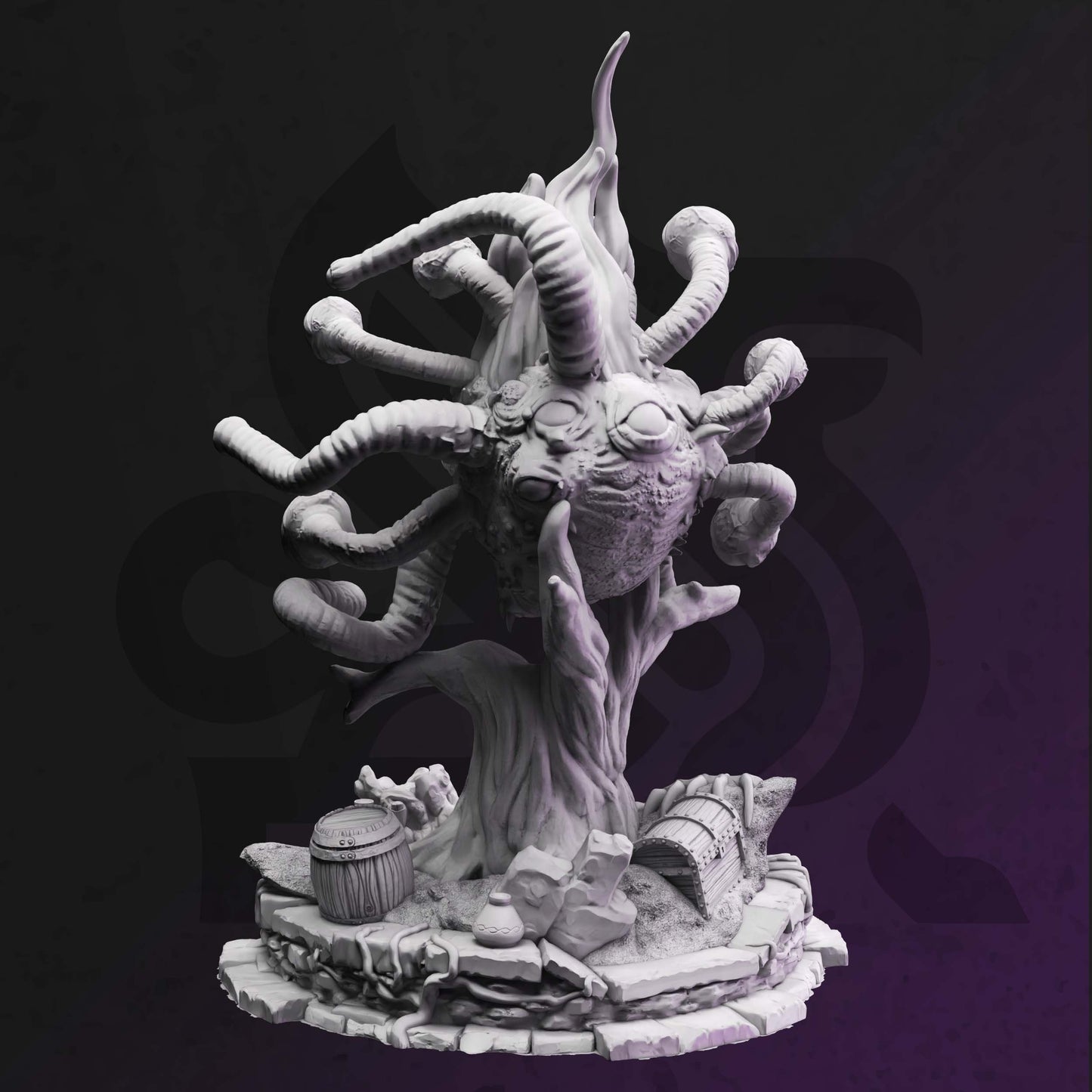 Eye Flayer - Argulug Sea Monster Figure with base print 3d 12k miniature Gift Idea mini  Dungeons & Dragons Tabletop DM Stash