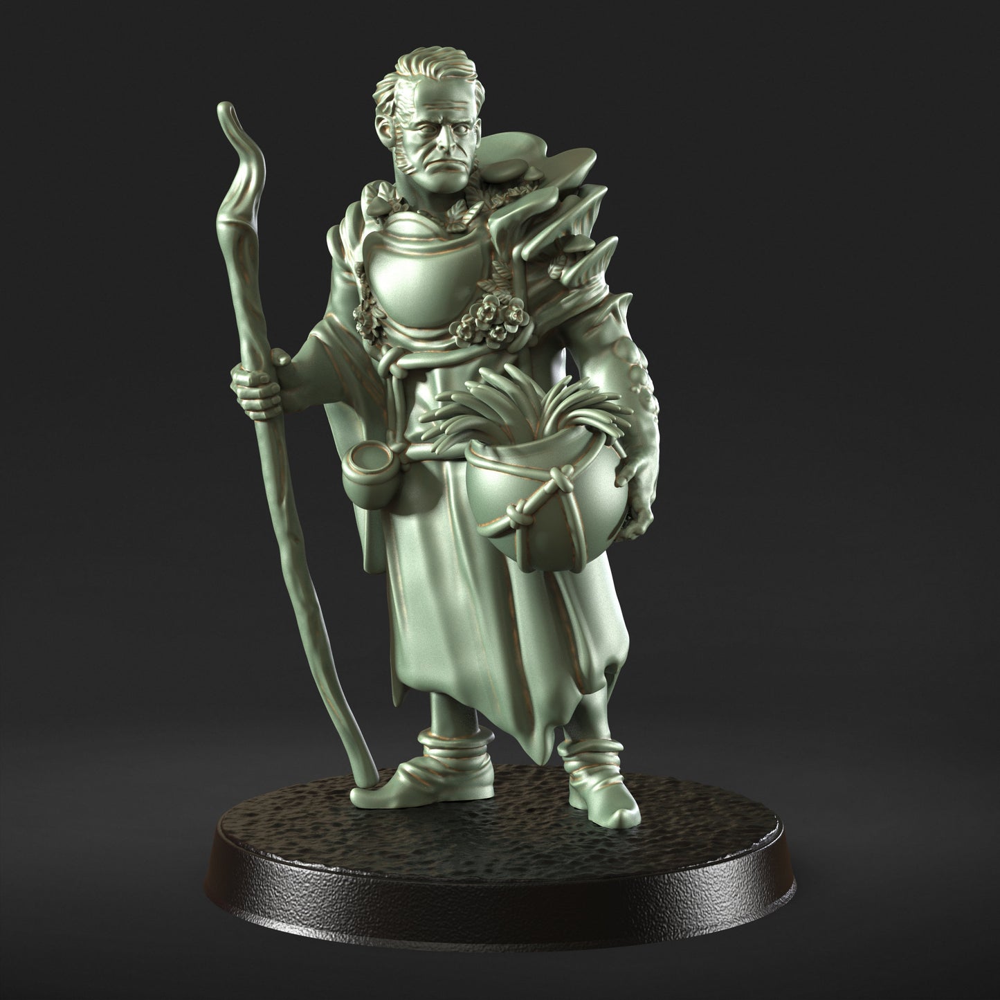 John Dwel - infected wanderer Figure 12k + Base + BONUS Print 3D RPG Miniature Gift Idea mini | Dungeons & Dragons | Tabletop | RN Estudio