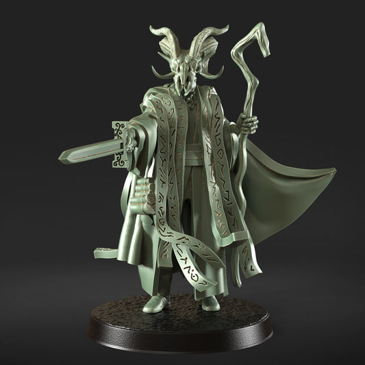 Gerd - Demon Wizard Sorcerer Figure 12k + Base + BONUS Print 3D RPG Miniature Gift Idea mini | Dungeons & Dragons | Tabletop | RN Estudio