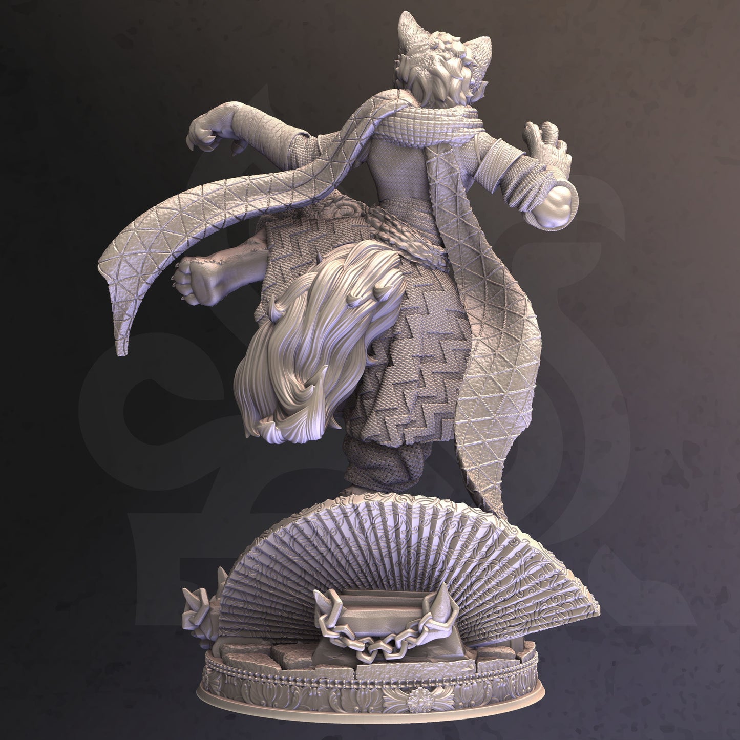 Catfolk Monk Assassin - Katrin Figure + base + BONUS print 3d 12k miniature Gift Idea mini | Dungeons & Dragons | Tabletop | DM Stash