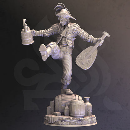 Drunk Half-Elf Bard - Brekken Barrel Figure + base + BONUS print 3d 12k miniature Gift Idea mini | Dungeons & Dragons | Tabletop | DM Stash