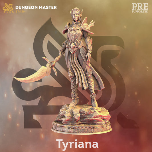 Elven Paladin of War - Tyriana Figure + base + BONUS print 3d 12k miniature Gift Idea mini | Dungeons & Dragons | Tabletop | DM Stash