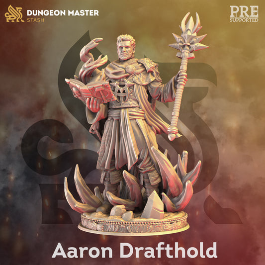 Human Wizard Loremaster - Aaron Mage Figure + base + BONUS print 3d 12k miniature Gift Idea mini | Dungeons & Dragons | Tabletop | DM Stash