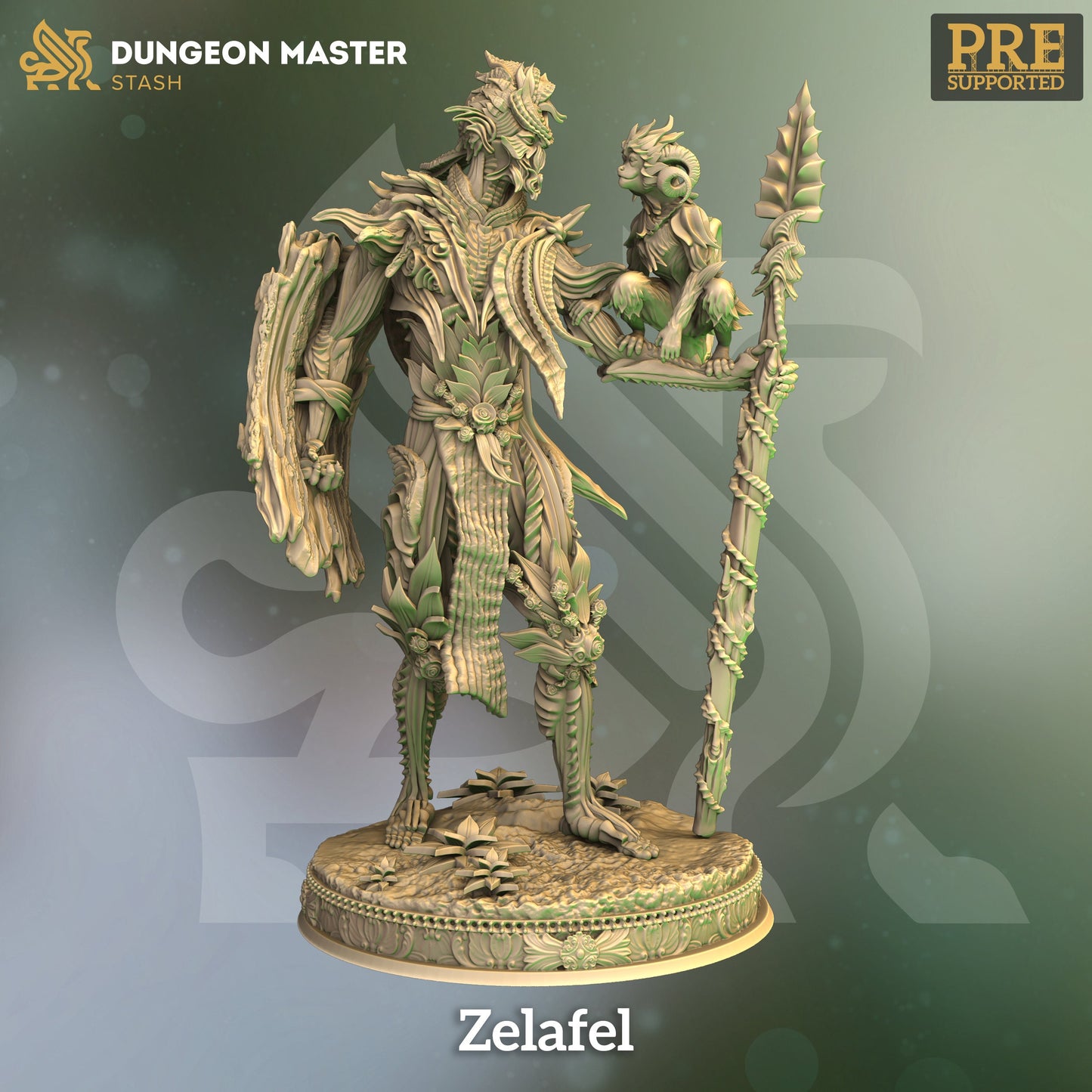 Spriggan Warrior - Zelafel Monkey Figure + base + BONUS print 3d 12k miniature Gift Idea mini | Dungeons & Dragons | Tabletop | DM Stash