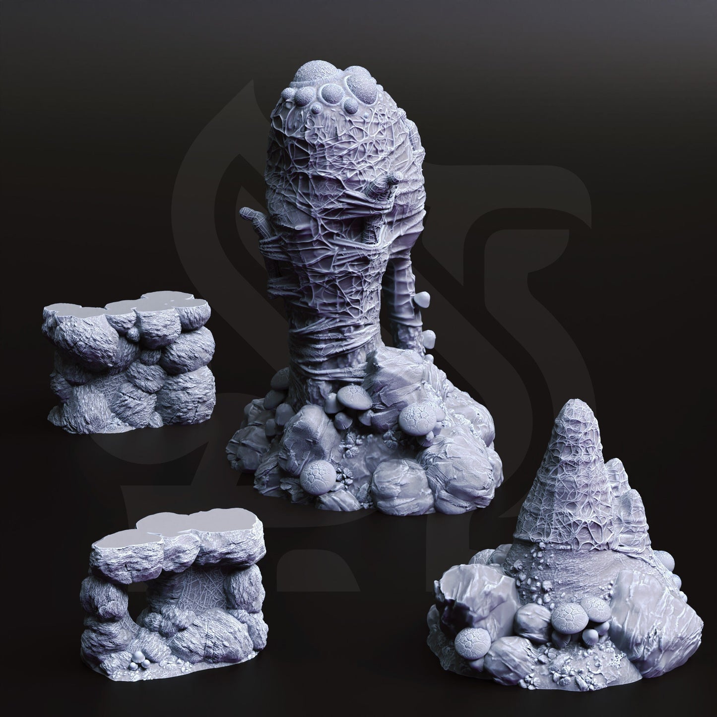 Spiders Lair Terrain Set - Enviro Lair Figure 12k Print 3D RPG Miniature Gift Idea mini | Dungeons & Dragons | Tabletop | DM Stash