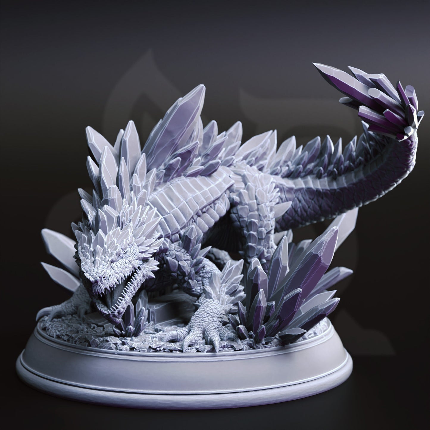 Crystal Lizard - Salansi Beast Large Figure + Base + BONUS print 3d 12k miniature Gift Idea mini | Dungeons & Dragons | Tabletop | DM Stash