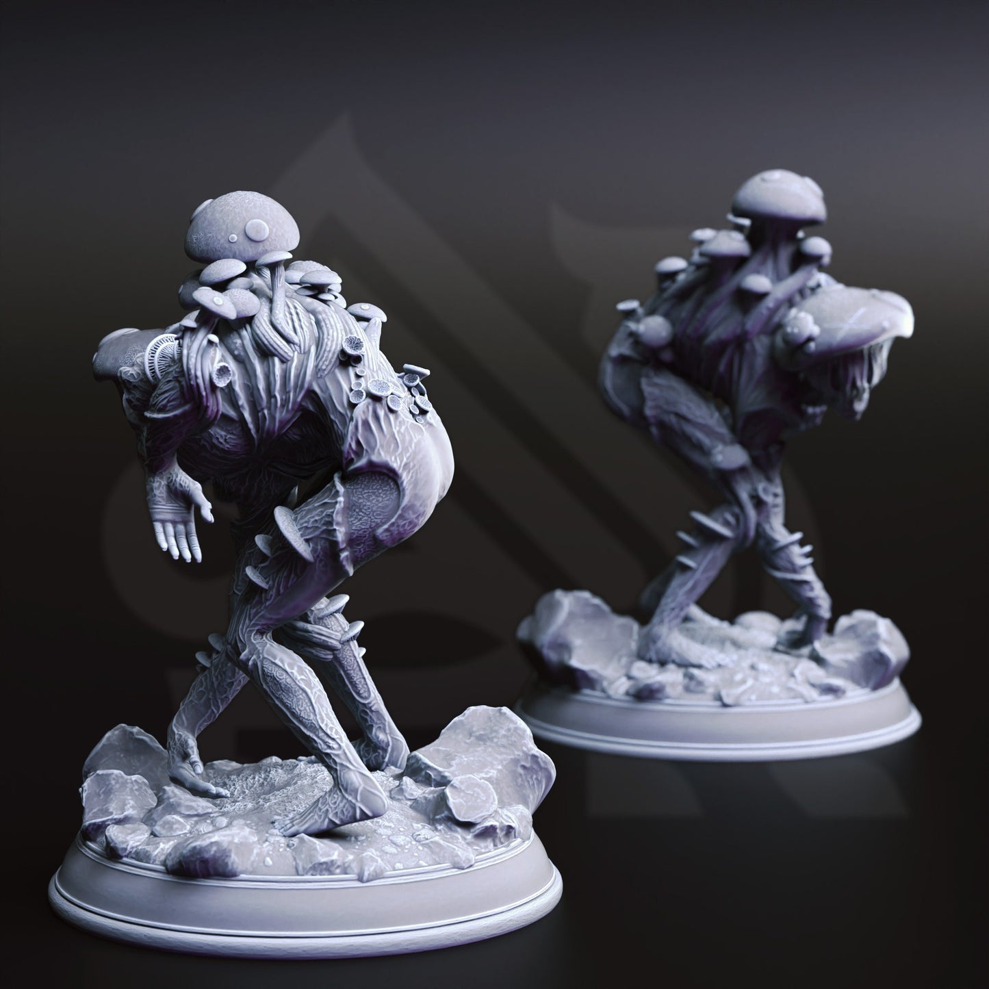 Fungal Zombies - infected humans Figure + Base + BONUS print 3d 12k miniature Gift Idea mini | Dungeons & Dragons | Tabletop | DM Stash