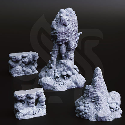 Spiders Lair Terrain Set - Enviro Lair Figure 12k Print 3D RPG Miniature Gift Idea mini | Dungeons & Dragons | Tabletop | DM Stash