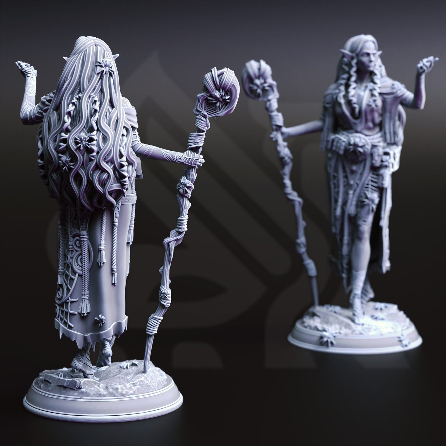 Drow Arachnomancer Elf Mage - Irinia Figure + Base + BONUS print 3d 12k miniature Gift Idea mini | Dungeons & Dragons | Tabletop DM Stash