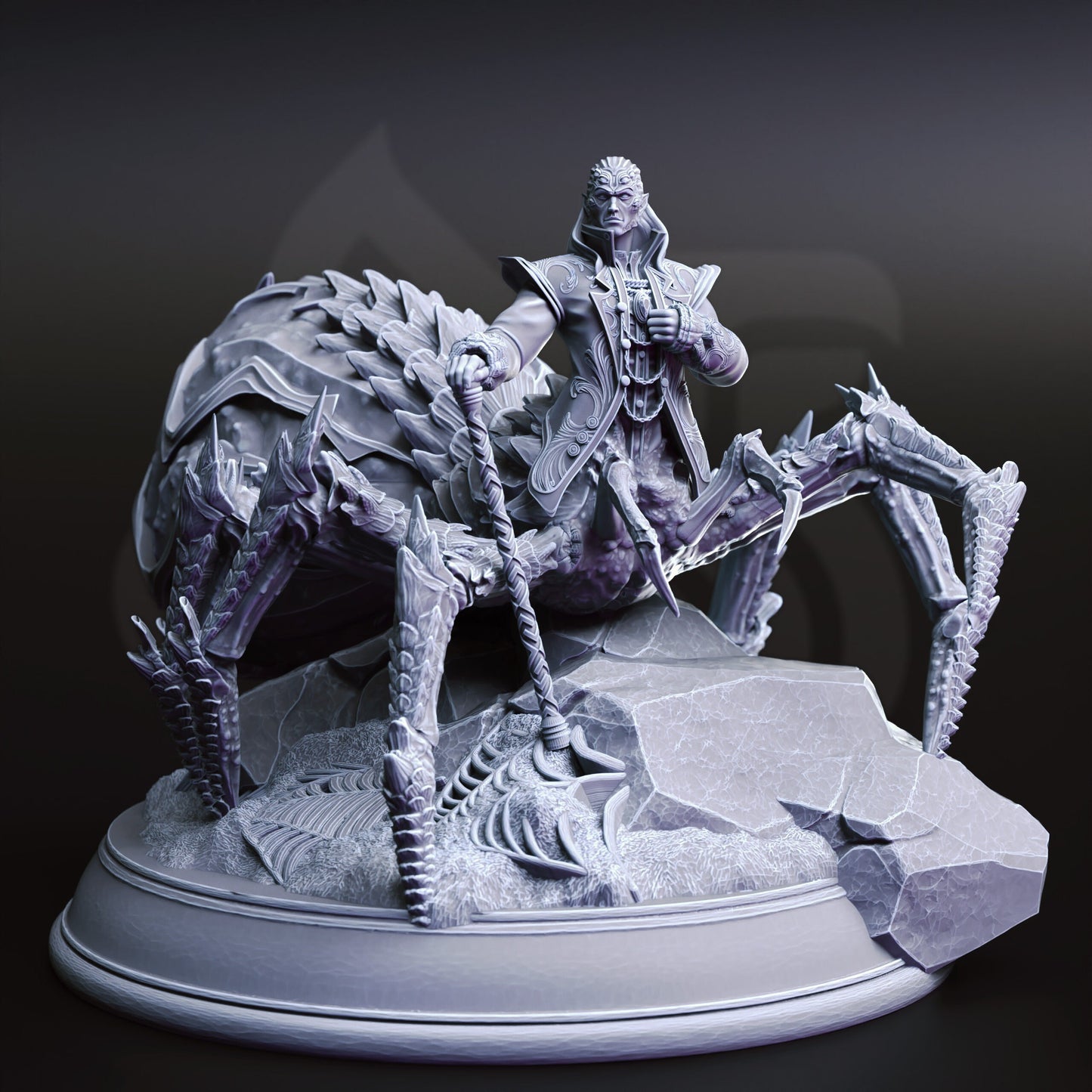 Giant Spider Drider Noble - Duke Conrad Figure + base + BONUS print 3d 12k miniature Gift Idea mini | Dungeons & Dragons | Tabletop DM Stash