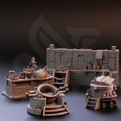 Hag&#39;s Hovel Terrain Set - Granny Nora&#39;s Hut Enviro + BONUS print 3d 12k miniature Gift Idea mini | Dungeons & Dragons | Tabletop | DM Stash