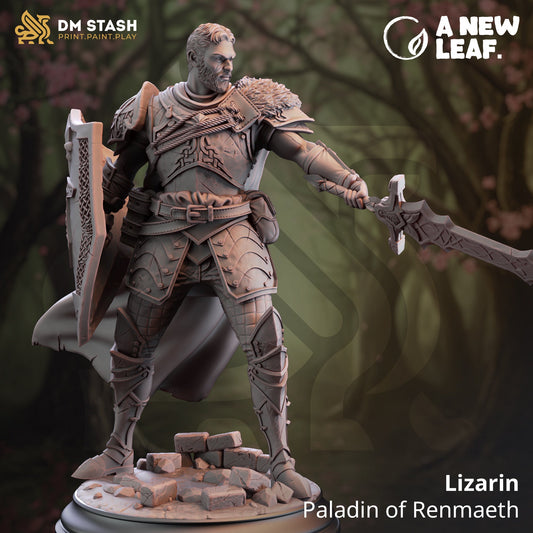 Nordic Nature Paladin - Lizarin Sword Knight Figure 12k + Base Print 3D RPG Miniature Gift Idea mini | Dungeons & Dragons Tabletop  DM Stash