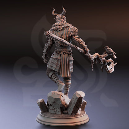 Tiefling Druid Guardian - Garyck Demon Figure 12k + Base Print 3D RPG Miniature Gift Idea mini | Dungeons & Dragons | Tabletop | DM Stash