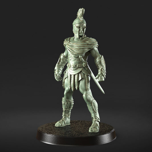 Aquilles - Roman Empire Soldier Warrior Figure 12k + Base Print 3D RPG Miniature Gift Idea mini | Dungeons & Dragons | Tabletop | DM Stash