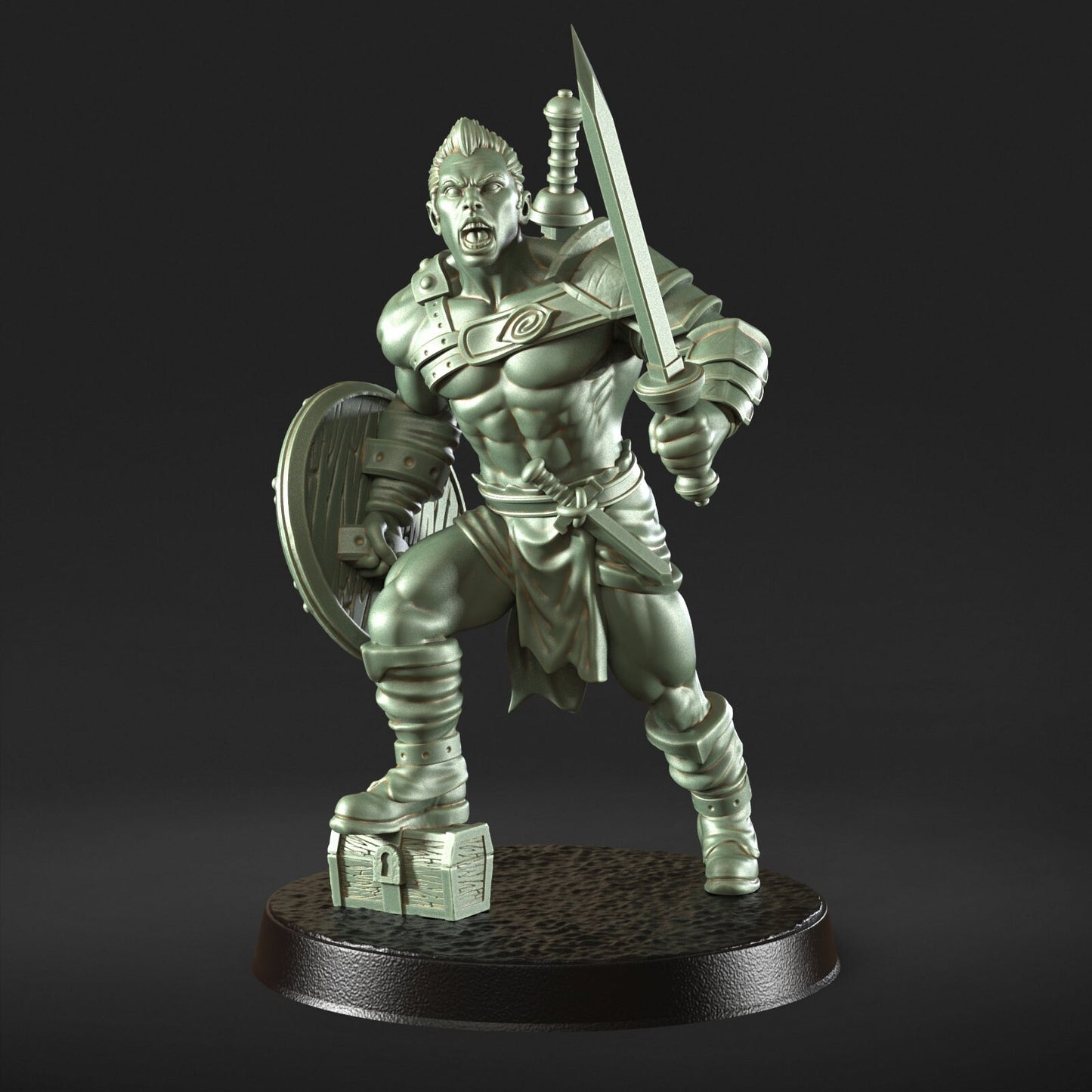 Espartaco - Roman Swordsman Soldier Figure 12k + Base Print 3D RPG Miniature Gift Idea mini | Dungeons & Dragons | Tabletop | DM Stash