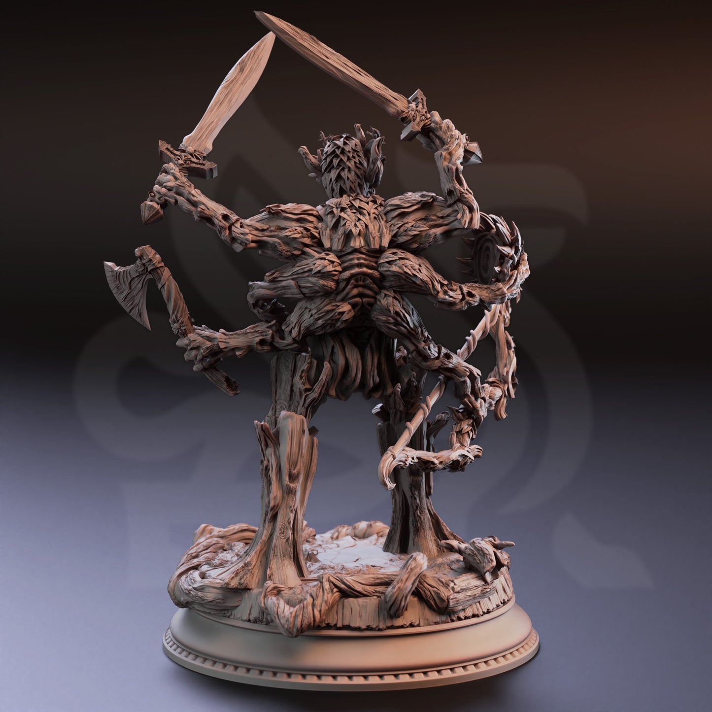 Treant Dryad Hybrid - Verda Forest Warrior + Base + BONUS print 3d 12k miniature Gift Idea mini | Dungeons & Dragons | Tabletop | DM Stash