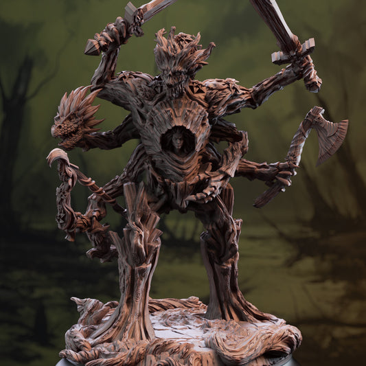 Treant Dryad Hybrid - Verda Forest Warrior + Base + BONUS print 3d 12k miniature Gift Idea mini | Dungeons & Dragons | Tabletop | DM Stash