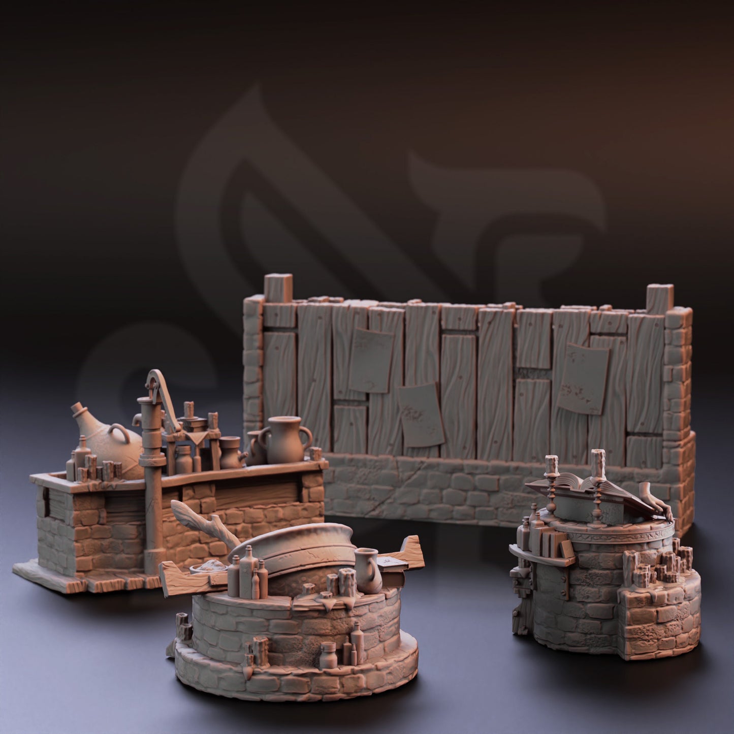 Hag&#39;s Hovel Terrain Set - Granny Nora&#39;s Hut Enviro + BONUS print 3d 12k miniature Gift Idea mini | Dungeons & Dragons | Tabletop | DM Stash