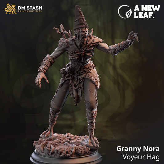 Voyeur Hag - Granny Nora Undead Goblin Figure 12k + Base Print 3D RPG Miniature Gift Idea mini | Dungeons & Dragons | Tabletop | DM Stash