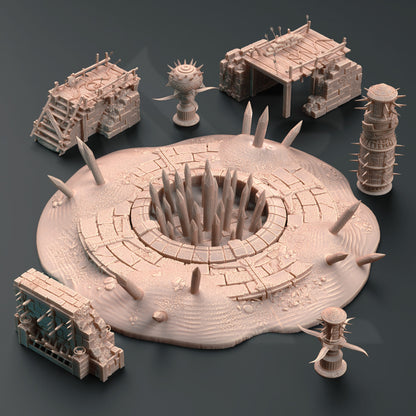 Arena Terrain Set - Crucible Traps Spikes +9elem 12k + Gratis Print 3D RPG Miniature Gift Idea mini | Dungeons & Dragons | Tabletop DM Stash