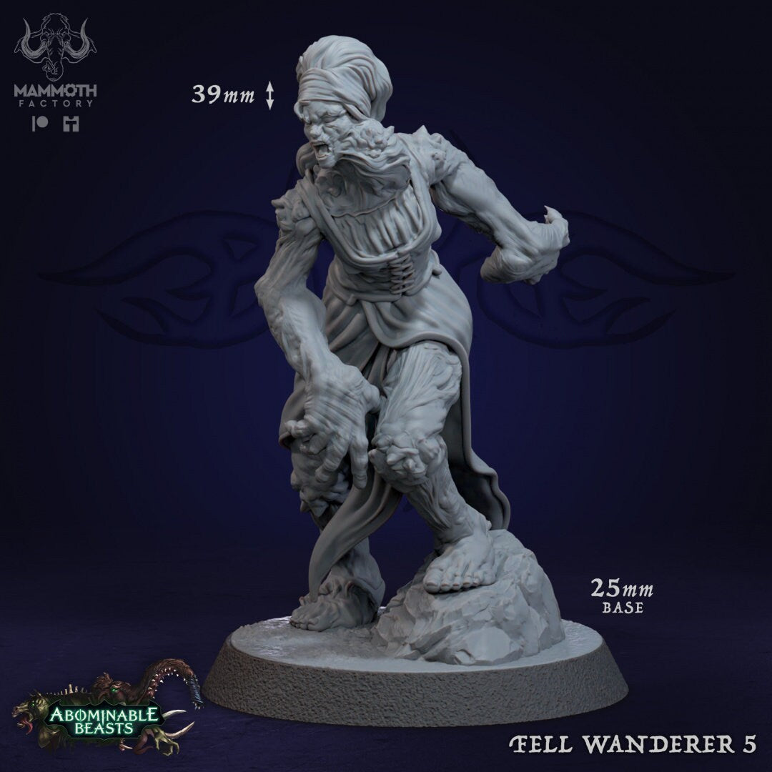 Infected Humans Zombies 5 Figures 12k 14k + BONUS Print 3D RPG Miniature Gift Idea mini | Dungeons & Dragons | Tabletop | Mammoth Factory