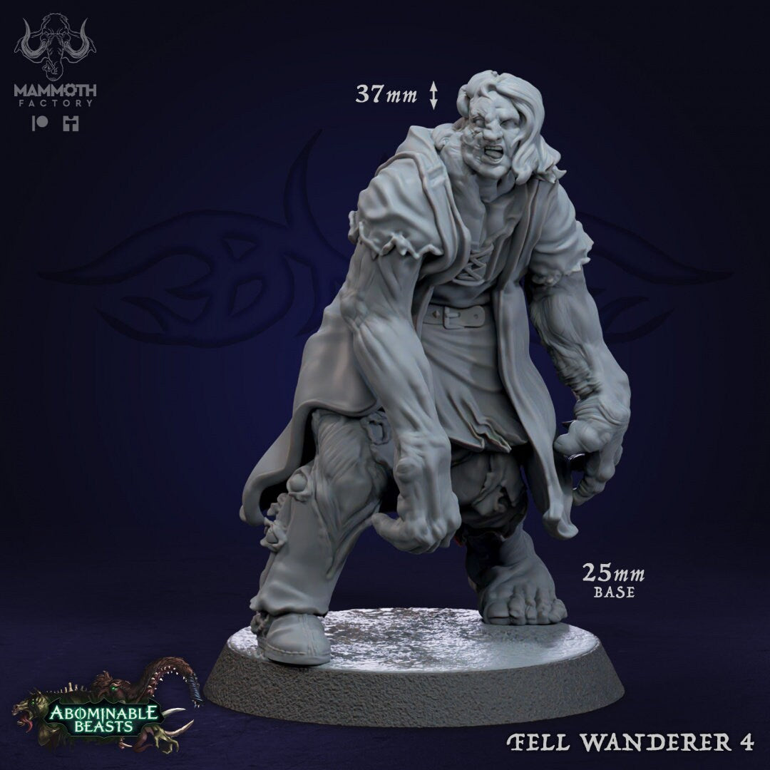 Infected Humans Zombies 5 Figures 12k 14k + BONUS Print 3D RPG Miniature Gift Idea mini | Dungeons & Dragons | Tabletop | Mammoth Factory