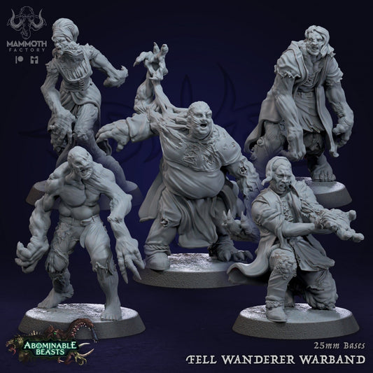 Infected Humans Zombies 5 Figures 12k 14k + BONUS Print 3D RPG Miniature Gift Idea mini | Dungeons & Dragons | Tabletop | Mammoth Factory