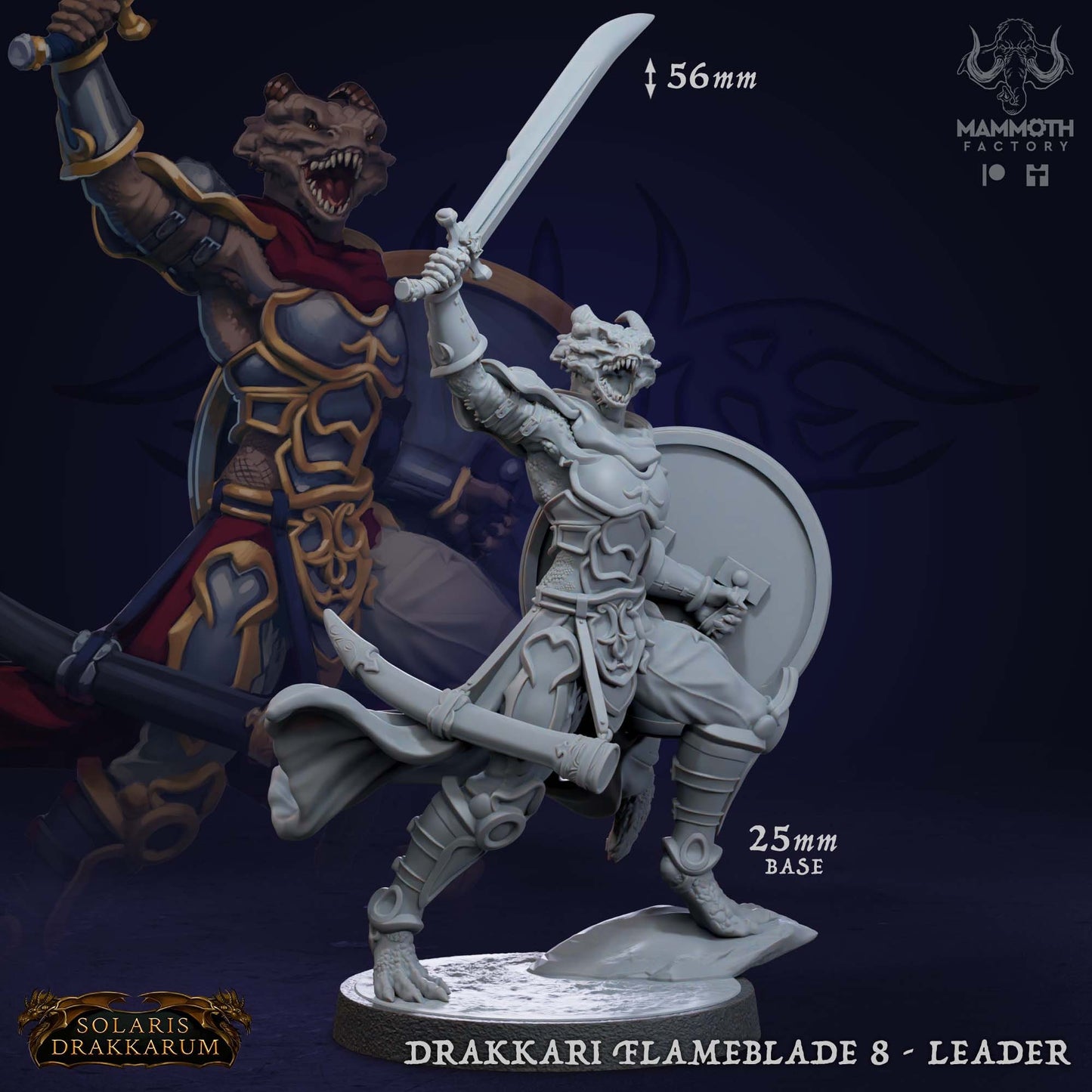 Drakkari Flamebaldes Warband Bundle 8 Figures 12k 14k + BONUS Print 3D RPG Miniature Gift Idea mini | Dungeons & Dragons | Tabletop Mammoth