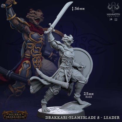 Drakkari Flamebaldes Warband Bundle : 8 figurines (12 000 $, 14 000 $) + BONUS ! Miniature 3D imprimée pour RPG, idée cadeau | Donjons et Dragons | Mammoth sur table