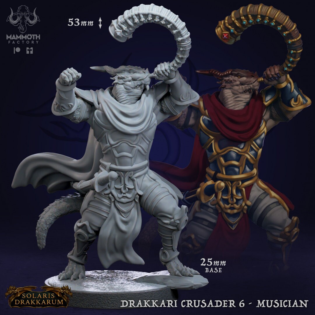 Drakkari Crusader Warband Bundle 8 Figures 12k 14k + BONUS Print 3D RPG Miniature Gift Idea mini | Dungeons & Dragons | Tabletop Mammoth