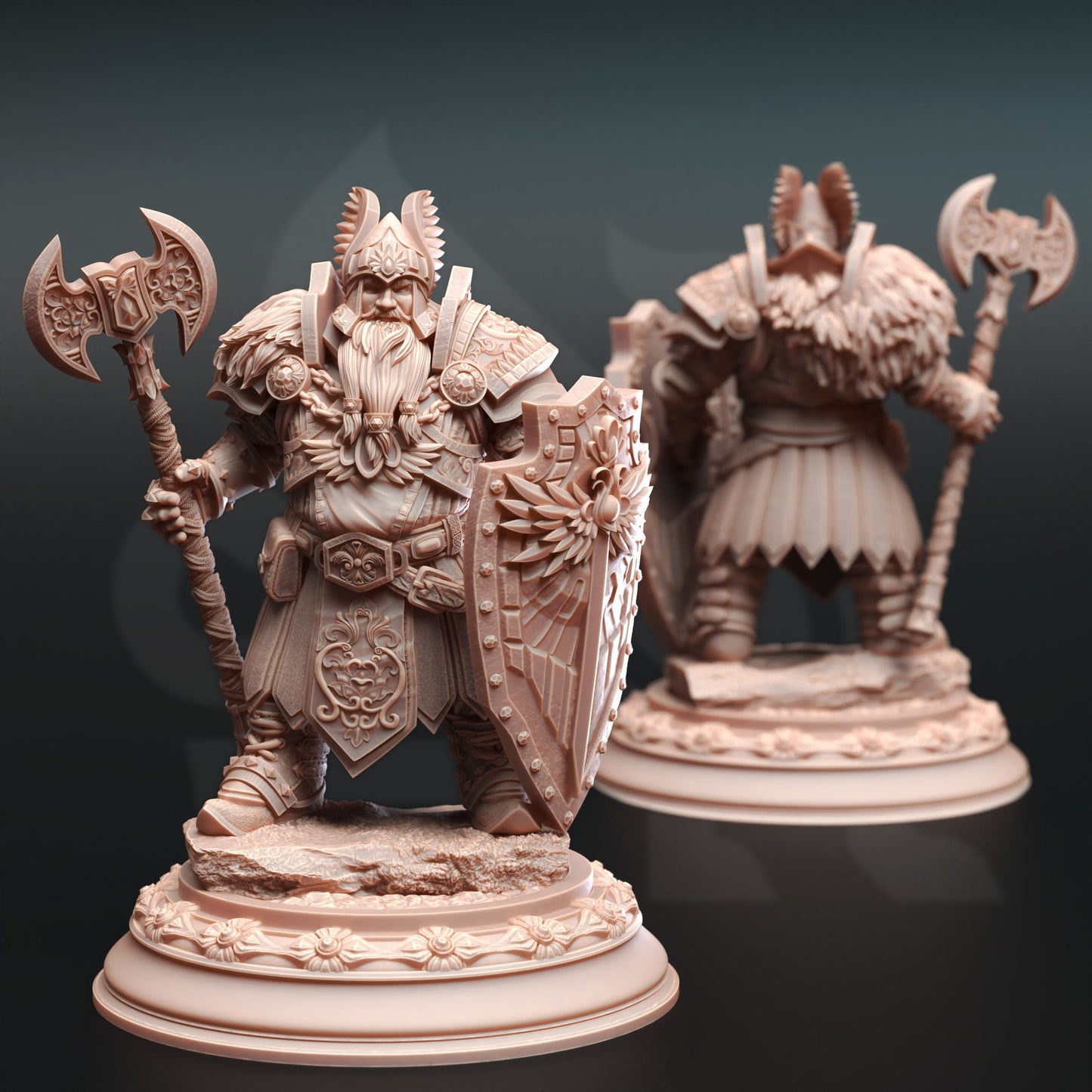 Dwarven Cleric of Life Glory - Tors 32mm Figure + BONUS print 3d 12k miniature Gift Idea TTRPG | Dungeons & Dragons | Tabletop | DM Stash