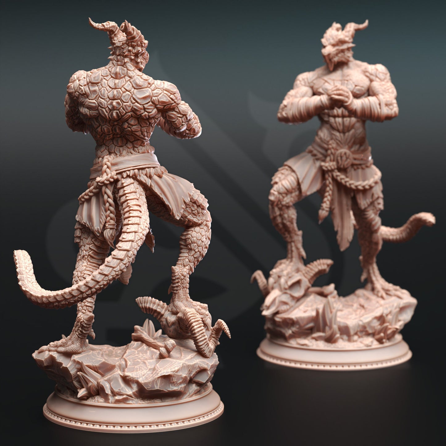 Kuthrak&#39;Va - Dragonborn Pugilist Warrior 32mm