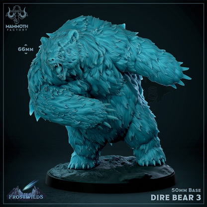 Dire Bear Frosty Beast 4 Poses BIG