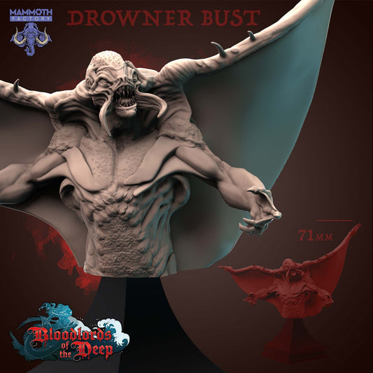 BUST - Drowner Monster Devil Beast 71mm tall figure print 3d 12k miniature Gift Idea | Dungeons and Dragons | Tabletop | Mammoth Factory