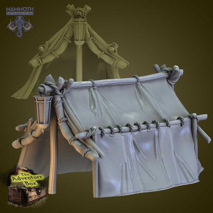 Tent - Terrain Enviro Object Figure 12k 14k + BONUS Print 3D RPG Miniature Gift Idea mini | Dungeons & Dragons | Tabletop | Mammoth