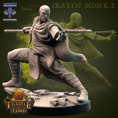 Ikayen - Man Monk Warrior Figure 12k 14k + BONUS Print 3D RPG Miniature Gift Idea mini | Dungeons & Dragons | Tabletop | Mammoth