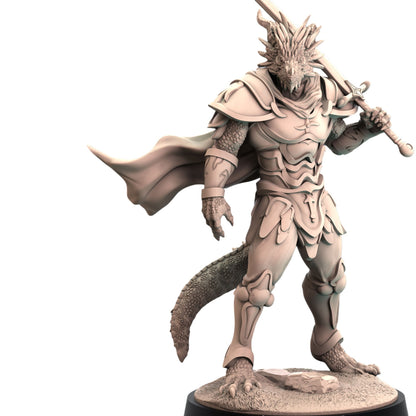 Crusader - Dragonborn Knight Warrior Figure 12k 14k + BONUS Print 3D RPG Miniature Gift Idea mini | Dungeons & Dragons | Tabletop | Mammoth