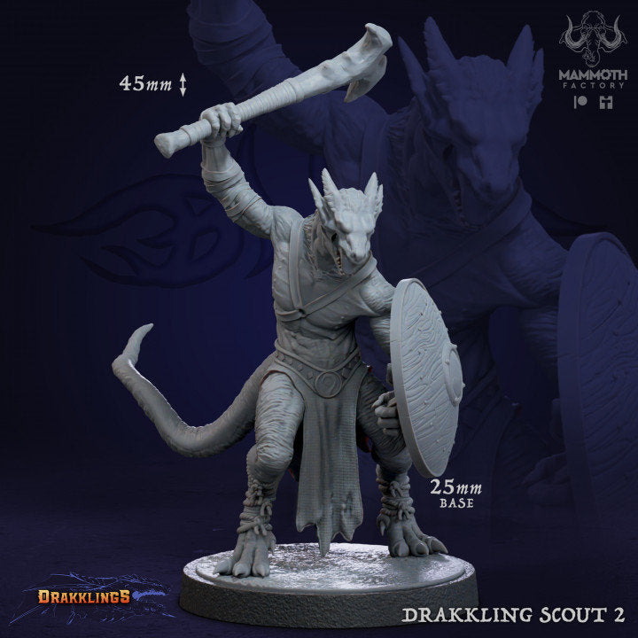 Drakkling Scout Warband Bundle 8 Figures 12k 14k + BONUS Print 3D RPG Miniature Gift Idea mini | Dungeons & Dragons | Tabletop Mammoth