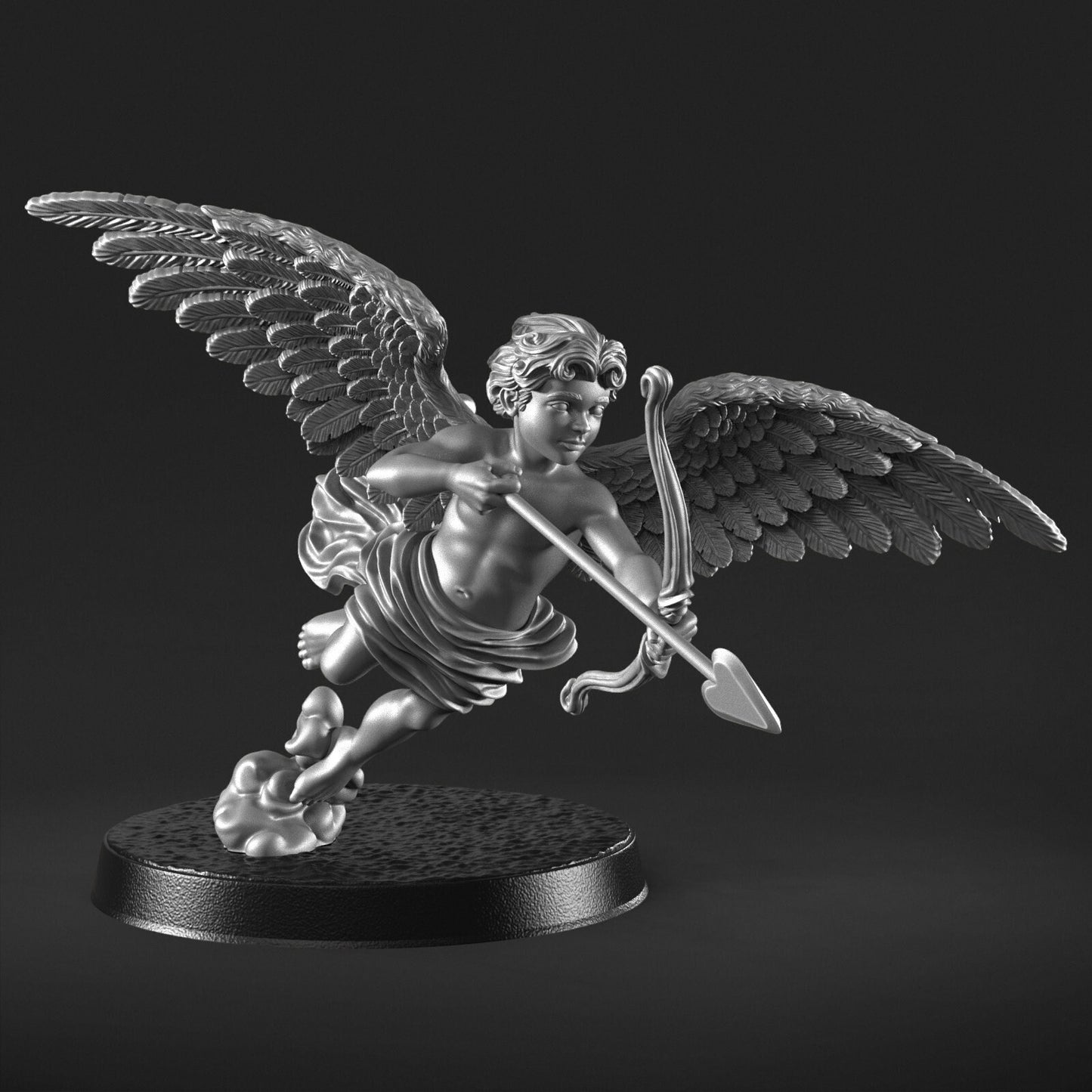 Cupid - Love Angel Heart Archer figure with base print 3d 12k miniature Gift Idea mini Dungeons & Dragons Tabletop  DM Stash