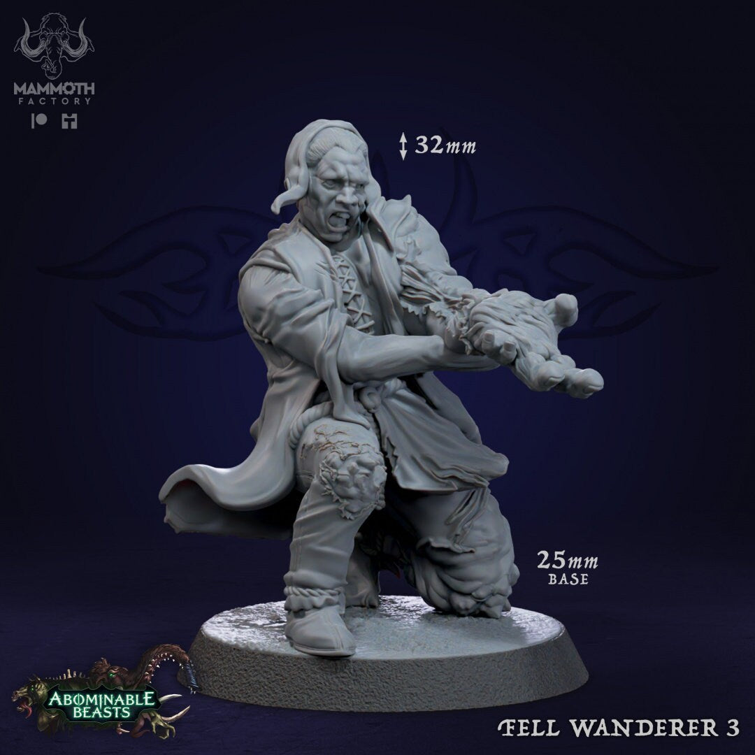 Infected Humans Zombies 5 Figures 12k 14k + BONUS Print 3D RPG Miniature Gift Idea mini | Dungeons & Dragons | Tabletop | Mammoth Factory
