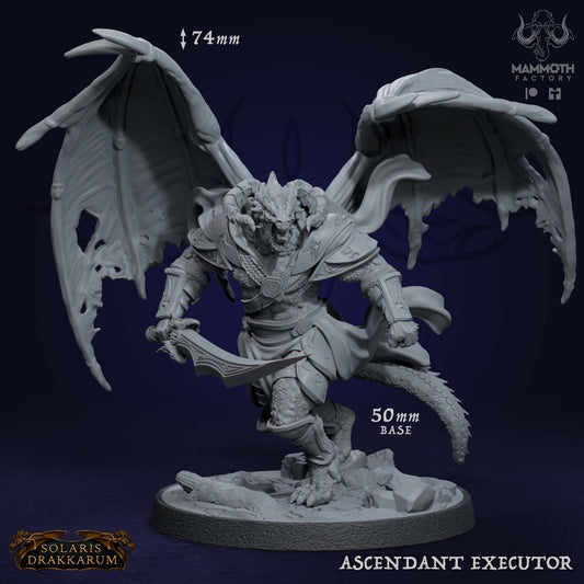 Executor - Dragon Warrior Dragonborn Figure 12k 14k + BONUS Print 3D RPG Miniature Gift Idea mini | Dungeons & Dragons | Tabletop | Mammoth