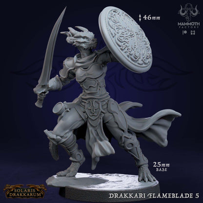 Drakkari Flamebaldes Warband Bundle : 8 figurines (12 000 $, 14 000 $) + BONUS ! Miniature 3D imprimée pour RPG, idée cadeau | Donjons et Dragons | Mammoth sur table