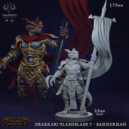 Drakkari Flamebaldes Warband Bundle : 8 figurines (12 000 $, 14 000 $) + BONUS ! Miniature 3D imprimée pour RPG, idée cadeau | Donjons et Dragons | Mammoth sur table