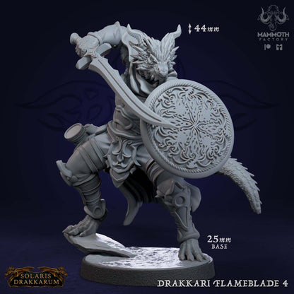 Drakkari Flamebaldes Warband Bundle : 8 figurines (12 000 $, 14 000 $) + BONUS ! Miniature 3D imprimée pour RPG, idée cadeau | Donjons et Dragons | Mammoth sur table
