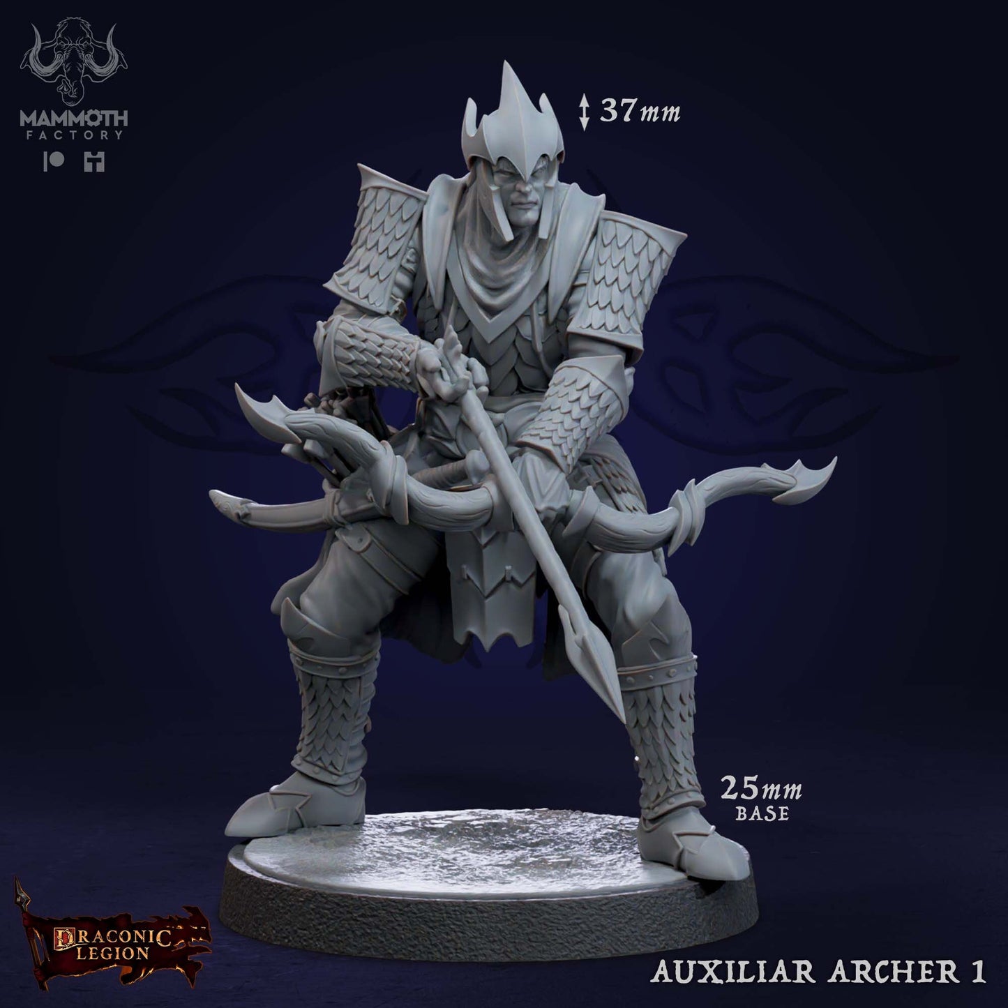 Auxilliar Archer Warband Warriors Bundle 6 Figs 12k 14k + BONUS Print 3D RPG Miniature Gift Idea mini  Dungeons & Dragons Tabletop Mammoth