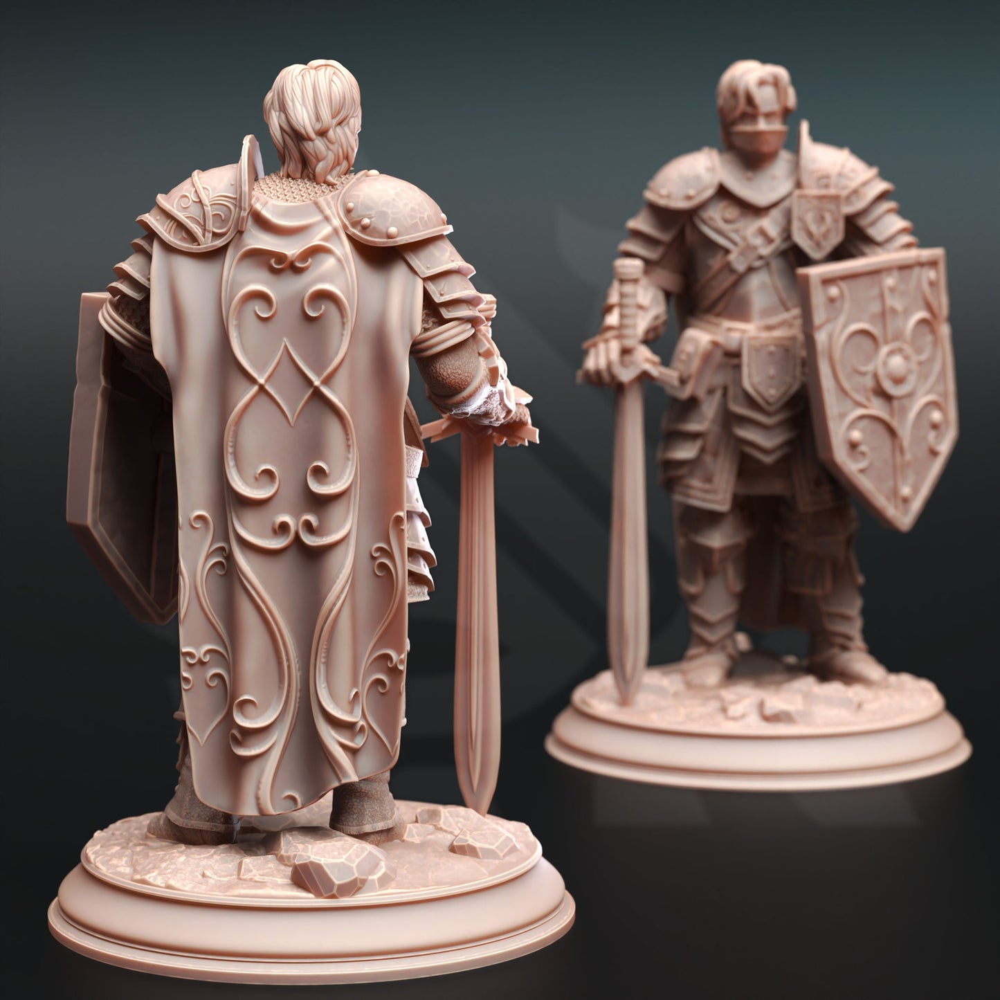 Arion - Human Battle Master Fighter  32mm Figure + BONUS print 3d 12k miniature Gift Idea TTRPG | Dungeons & Dragons | Tabletop DM Stash