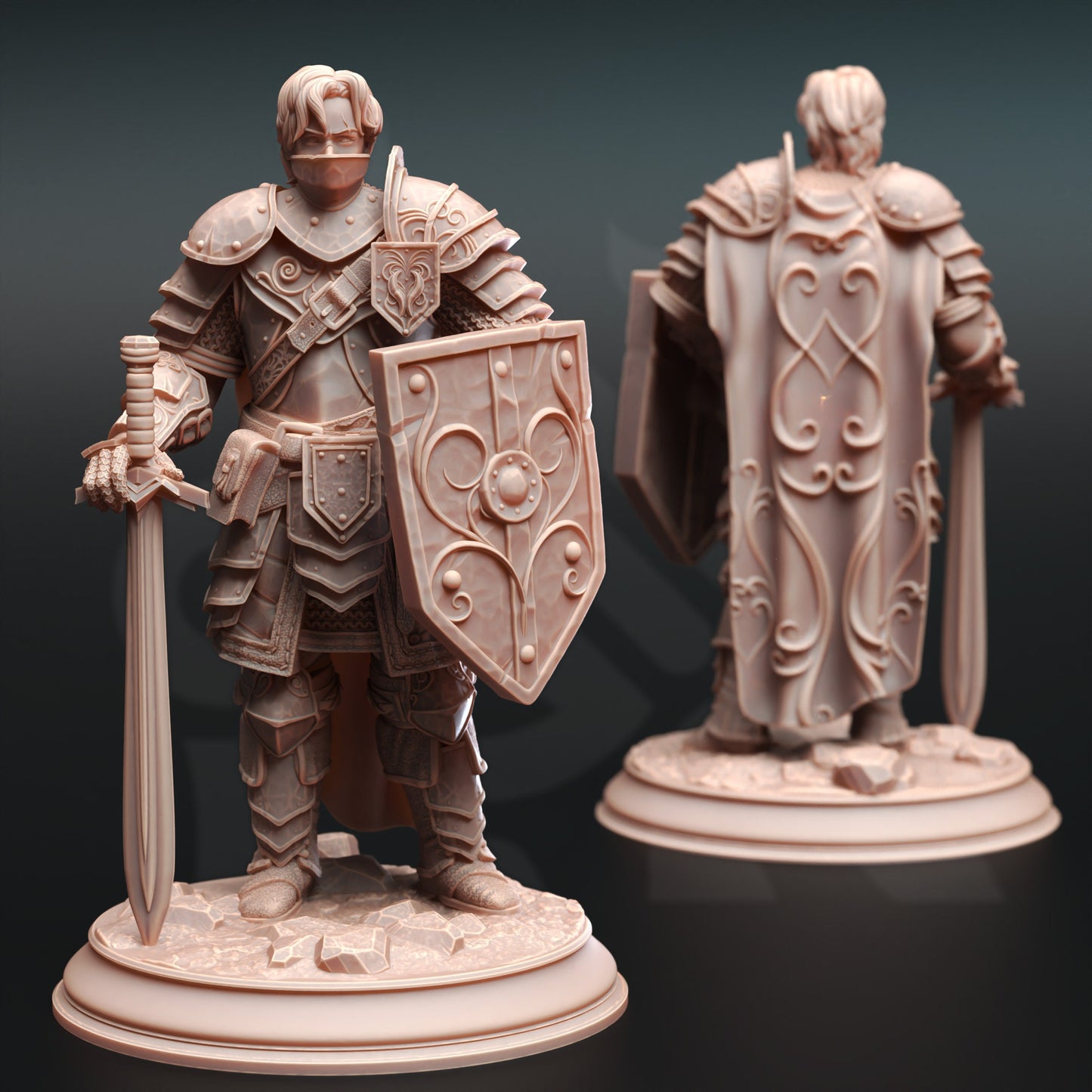 Arion - Human Battle Master Fighter  32mm Figure + BONUS print 3d 12k miniature Gift Idea TTRPG | Dungeons & Dragons | Tabletop DM Stash