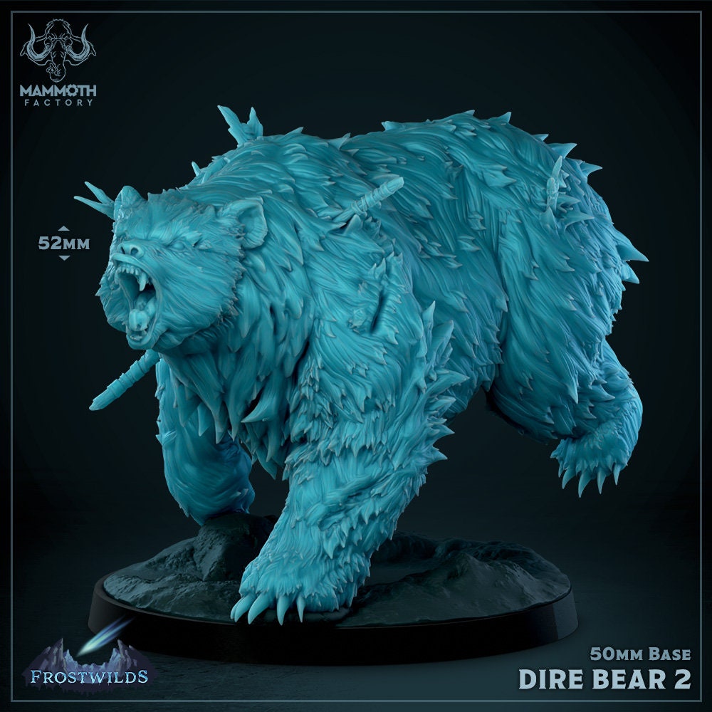 Dire Bear Frosty Beast 4 Poses BIG